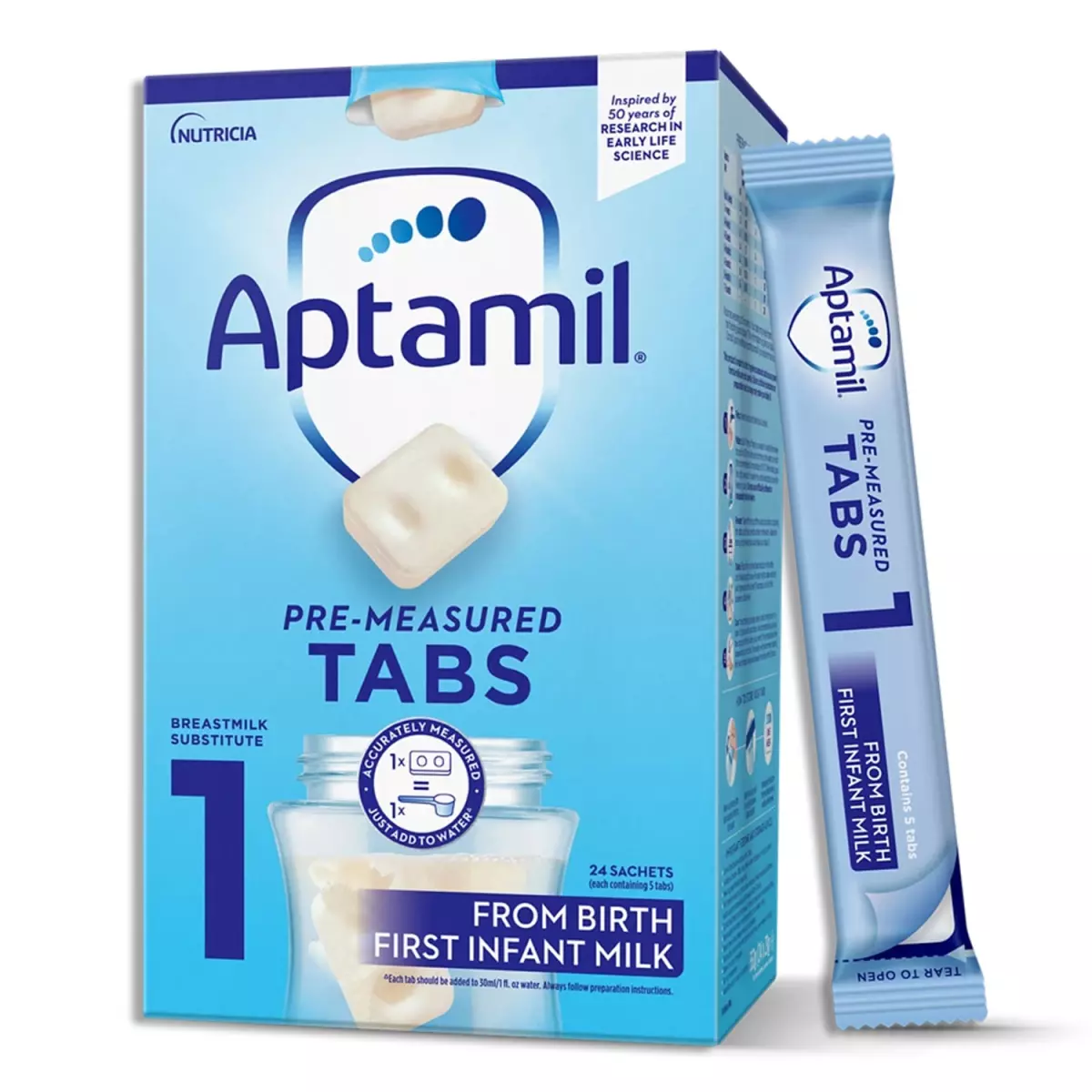 Sữa Aptamil thanh Pre Measured Tabs số 1