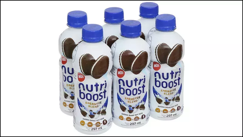 Nutriboost kết hợp hương vị thơm ngon của bánh quy và hương vị tuyệt vời của kem