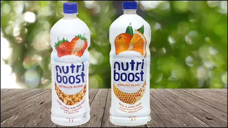 Sữa trái cây Nutriboost chứa thành phần chính từ sữa tươi New Zealand, kết hợp với mật ong và 100% nước ép trái cây tươi