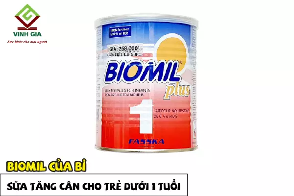 Sữa Biomil của Bỉ hỗ trợ tăng cân cho bé dưới 1 tuổi