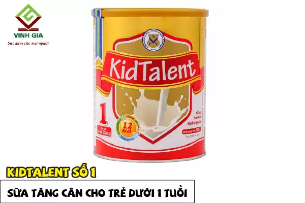 Sữa Kidtalent số 1 được khuyên dùng rất nhiều cho trẻ dưới 1 tuổi bị chậm tăng cân