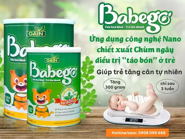 Sữa thảo dược chùm ngây Babego