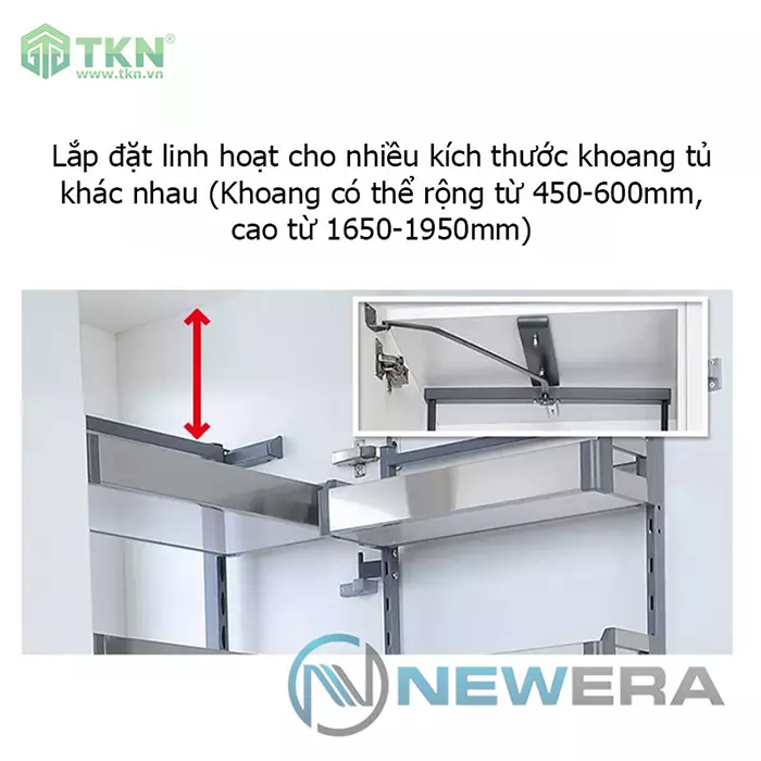 Tự do điều chỉnh khoảng cách khay tủ.