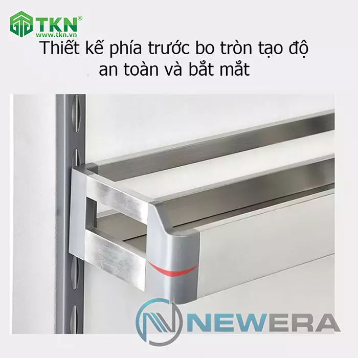 Khay tủ Newera NE566.450 được bo tròn tinh tế.