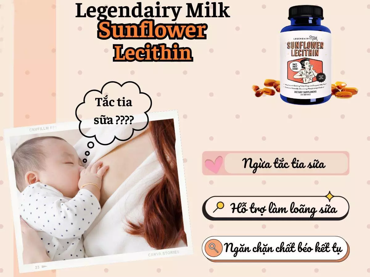 Công dụng của Legendairy Milk Sunflower Lecithin