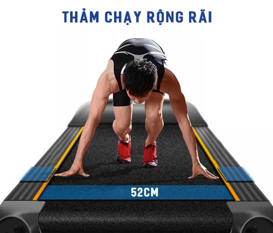 Máy chạy bộ giá rẻ có thảm chạy rộng rãi