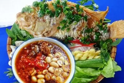 Cá Hấp Cuốn Bánh Tráng