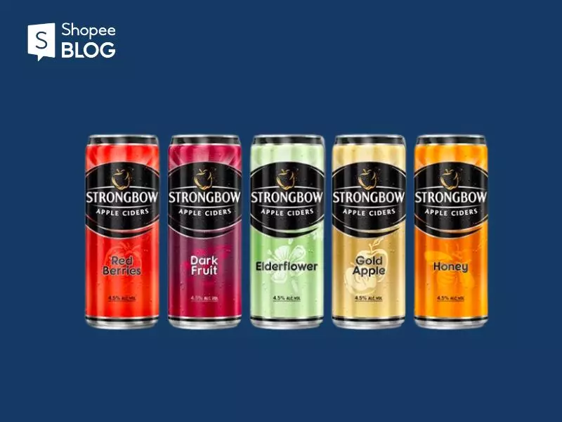 Strongbow được thiết kế bắt mắt với đa dạng mùi và vị.