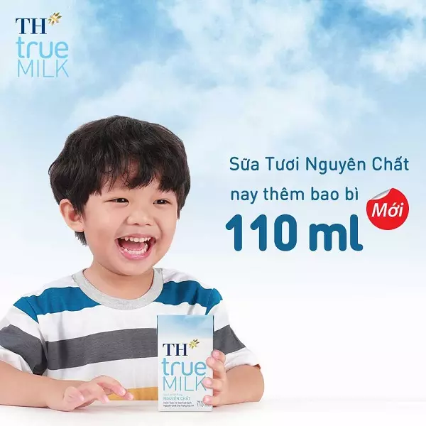 Thùng sữa tươi TH True Milk ít đường hộp 110ml