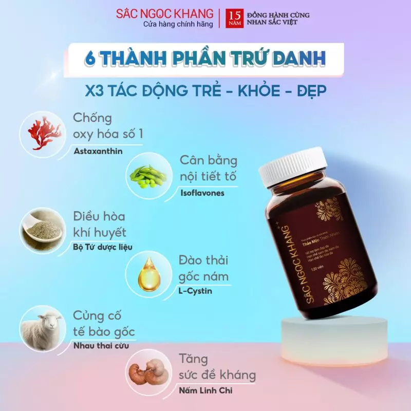 Viên uống Sắc Ngọc Khang ++ cân bằng nội tiết tố nữ