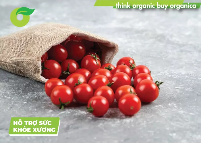 Chất lycopene trong cà chua bi tăng cường sức khoẻ xương