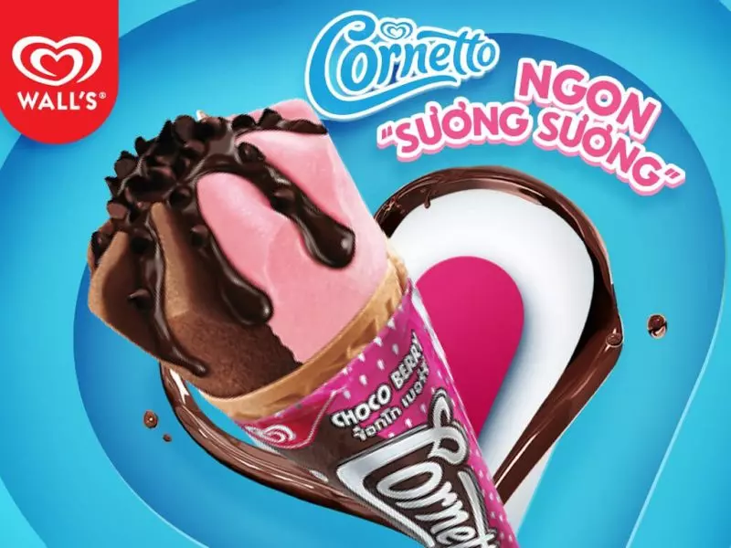 Kem ốc quế cornetto chứa lượng calo khá ít