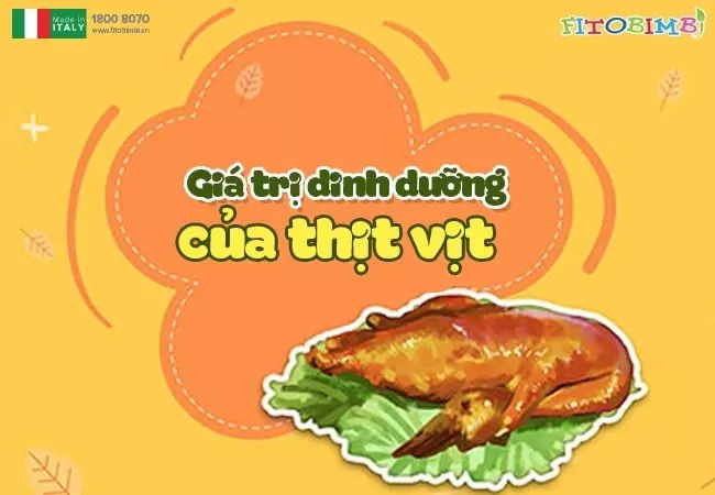 Giá trị dinh dưỡng từ thịt vịt