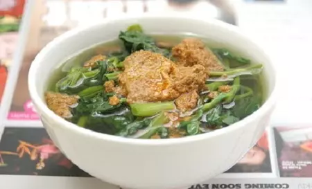 Canh rau muống cua đồng