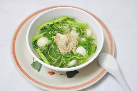 Canh cua đồng khoai sọ rau rút