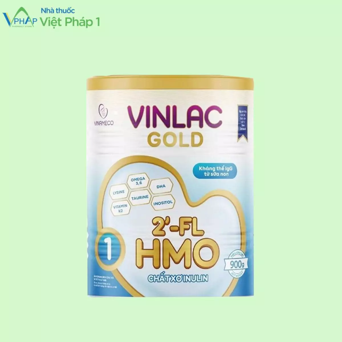 Hình ảnh: Lon  <a href='https://gtnfoods.vn/review-sua-vinlac-co-tot-khong-ban-o-dau-gia-bao-nhieu-a4664.html' title='sữa vinlac' class='hover-show-link replace-link-1212'>sữa vinlac<span class='hover-show-content'></span></a>  Gold 900g số 1 dành cho trẻ dưới 24 tháng tuổi.