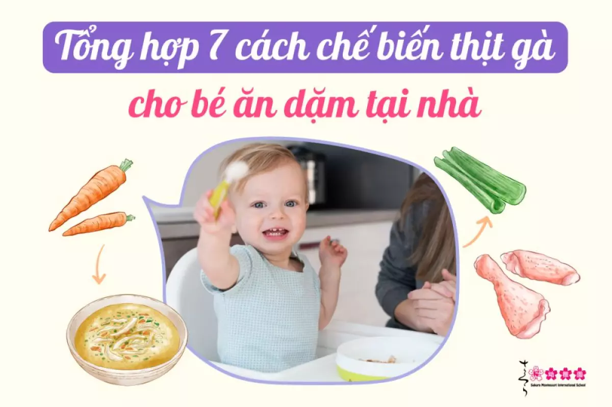 chế biến thịt gà cho bé ăn dặm