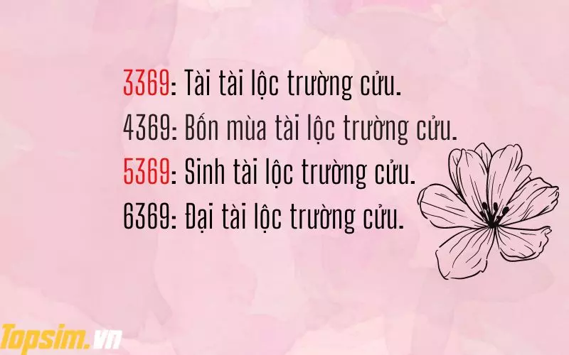 369 khi kết hợp với các số khác