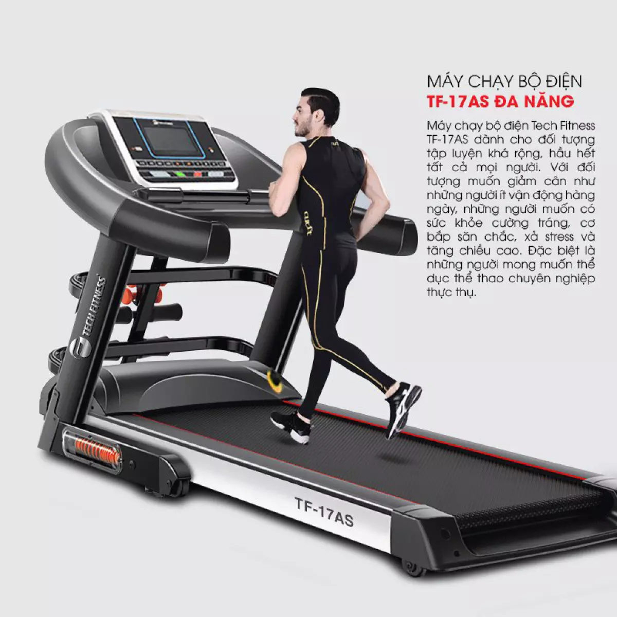 Máy chạy bộ Tech Fitness TF-17AS