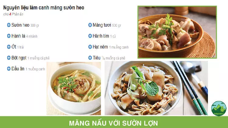 Hướng dẫn cách nấu canh măng xương heo