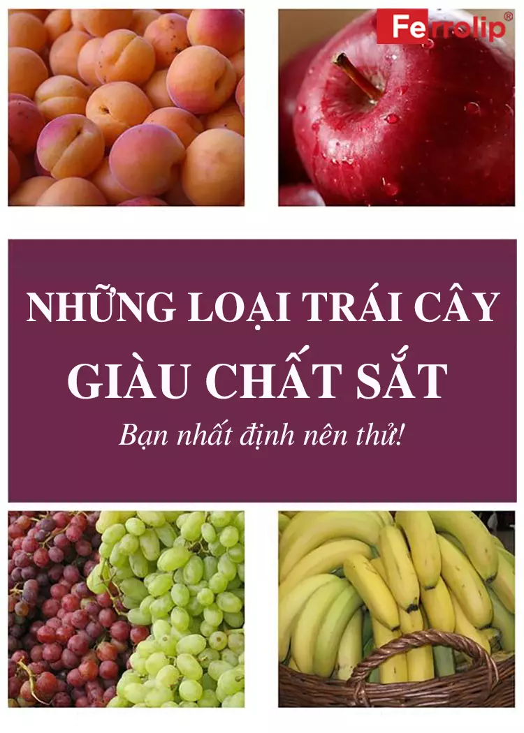 Có nhiều loại trái cây giàu chất sắt