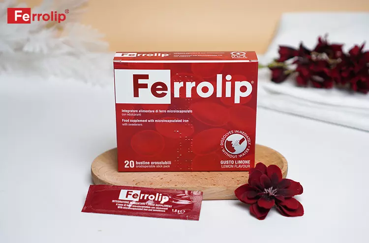 Sắt sinh học Ferrolip bao bọc bởi màng liposome giúp tăng khả năng hấp thu