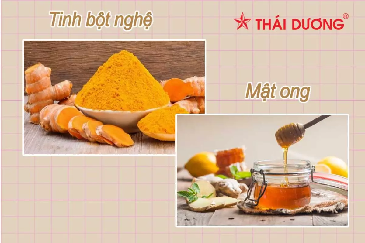 Tinh bột nghệ và mật ong