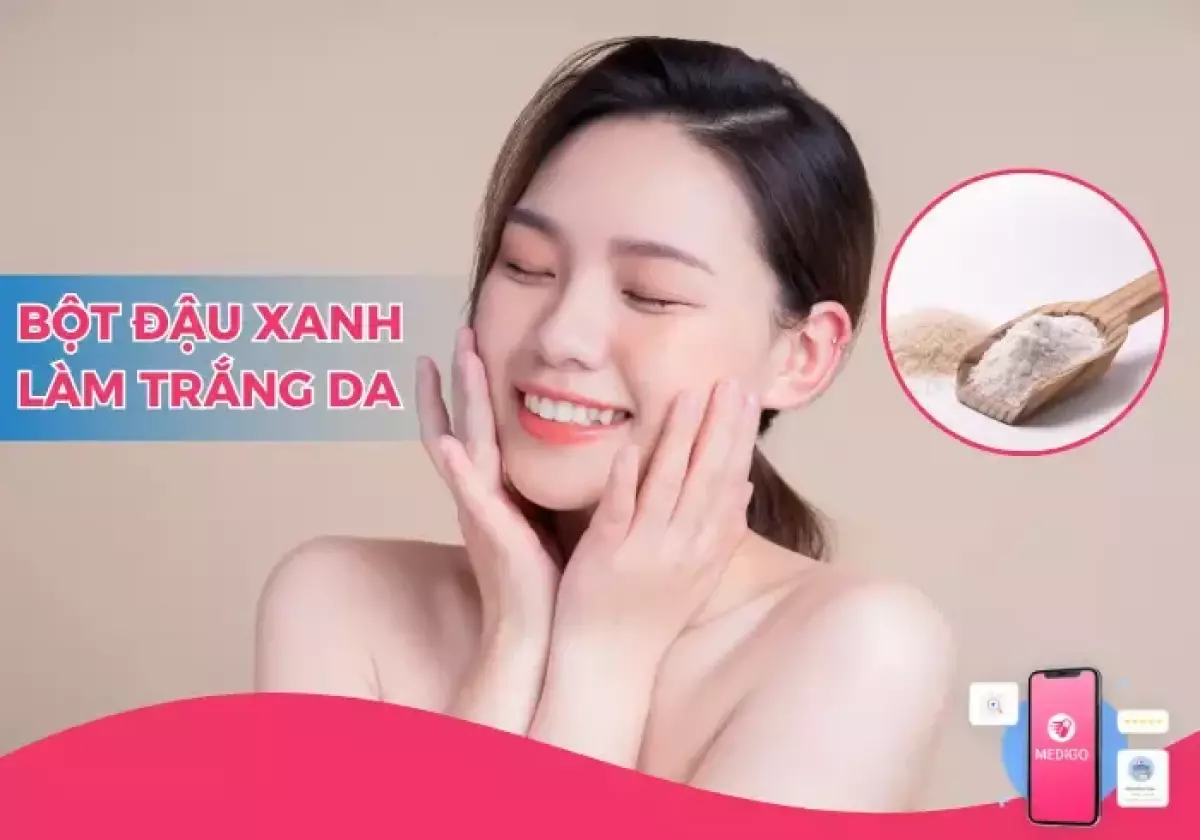 uống bột đậu xanh đẹp da