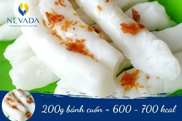 bánh cuốn chay bao nhiêu calo