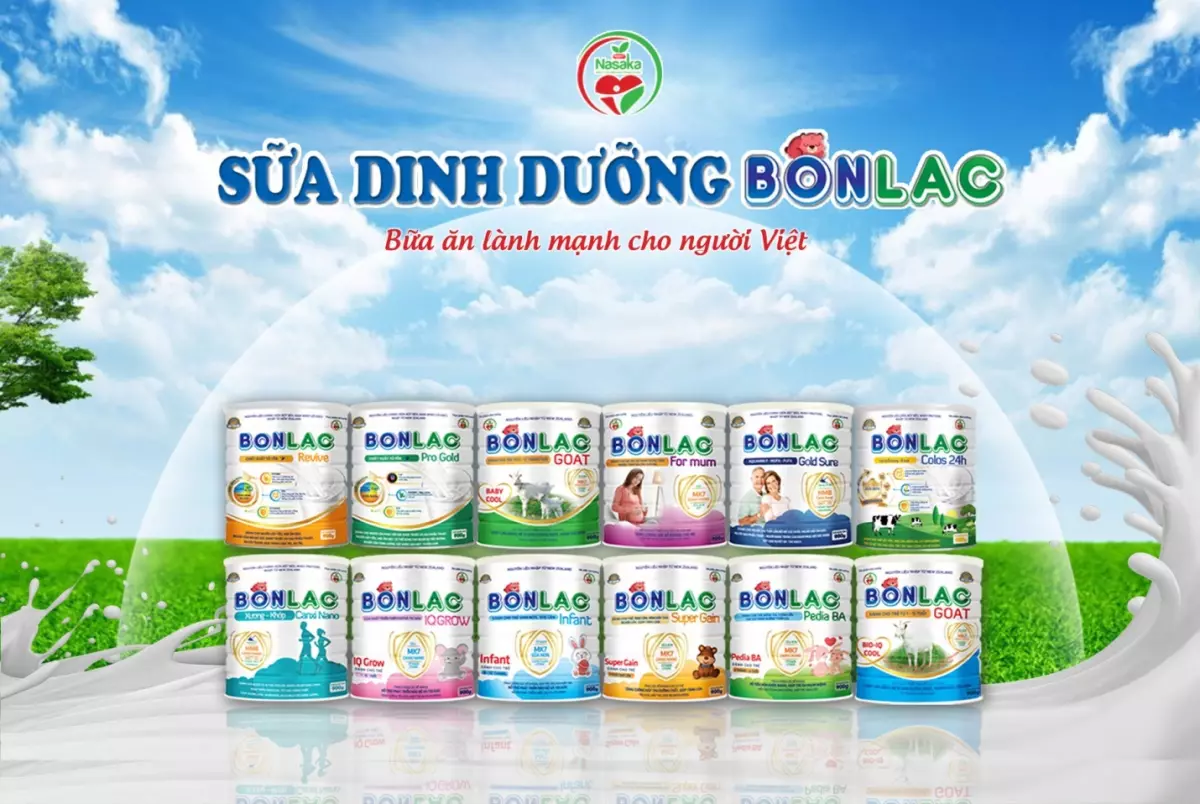 12 dòng sữa dinh dưỡng Bonlac