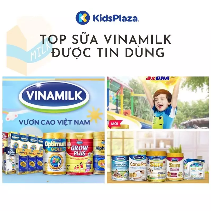 Các loại sữa bột Vinamilk cho bé