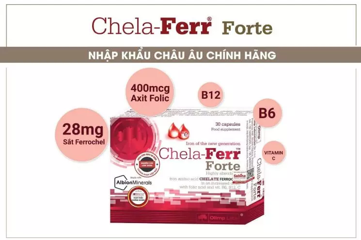 Viên sắt acid folic cho bà bầu nhập khẩu châu Âu chính hãng