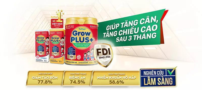 Tổng hợp thông tin: Giá sữa Grow Plus NutiFood & Vinamilk