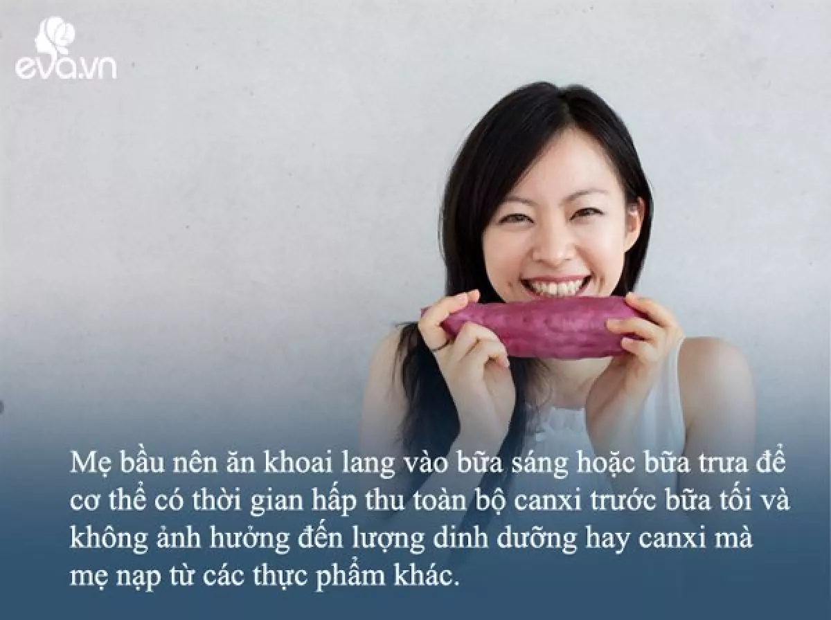 Mẹ bầu ăn khoai lang