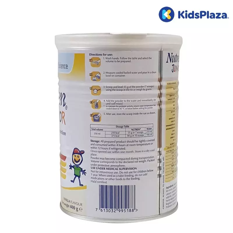 Cách pha sữa Nutren Junior 400g cho bé 1-10 tuổi