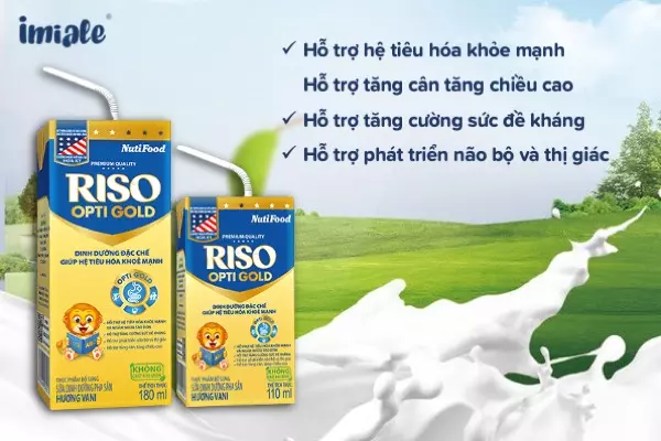 Top 8 sữa pha sẵn Riso Opti Gold