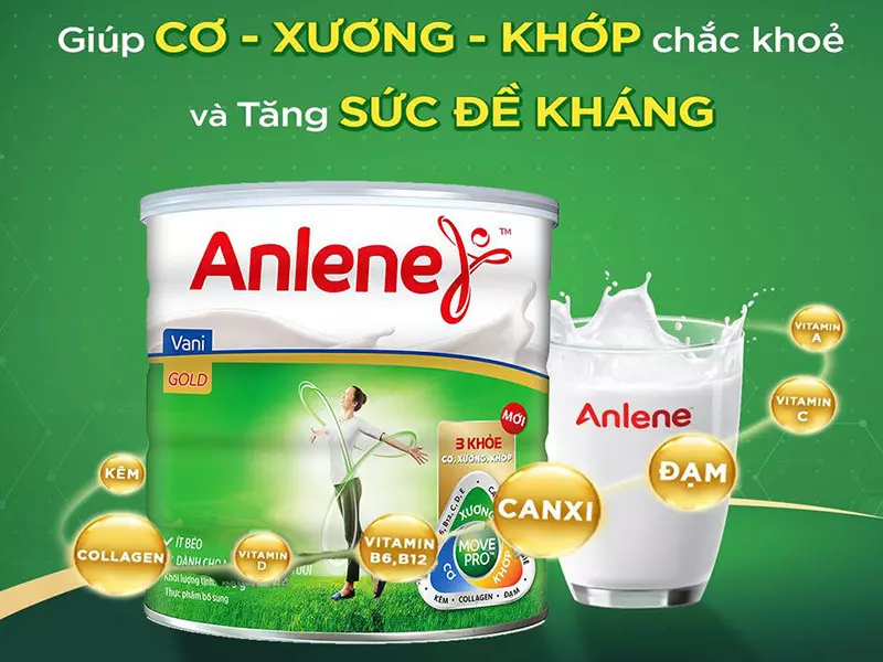 Tác dụng sữa Anlene cho người già