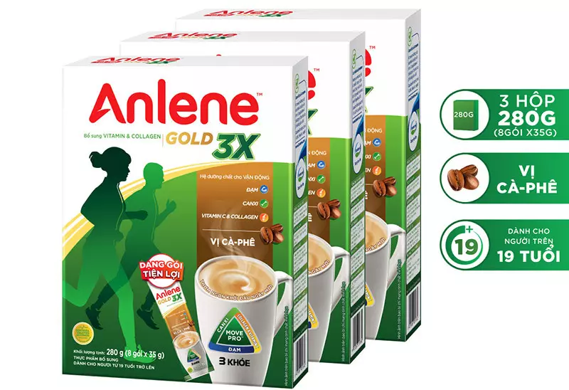 Anlene 3X cho người từ 19 tuổi