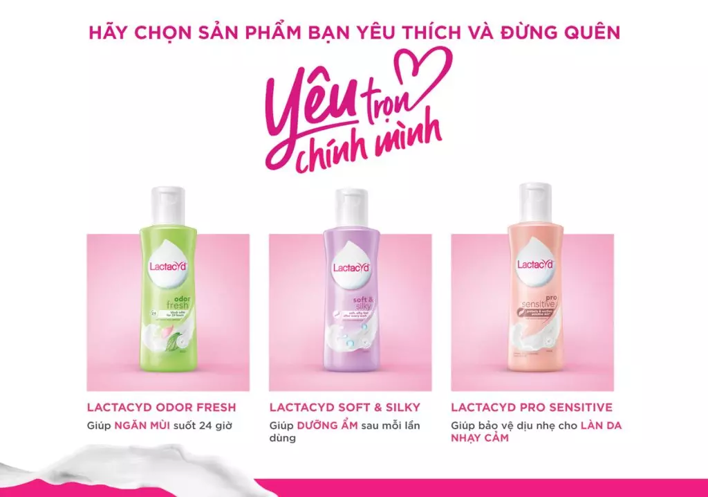 Dung dịch vệ sinh Lactacyd có đa dạng lựa chọn theo nhu cầu