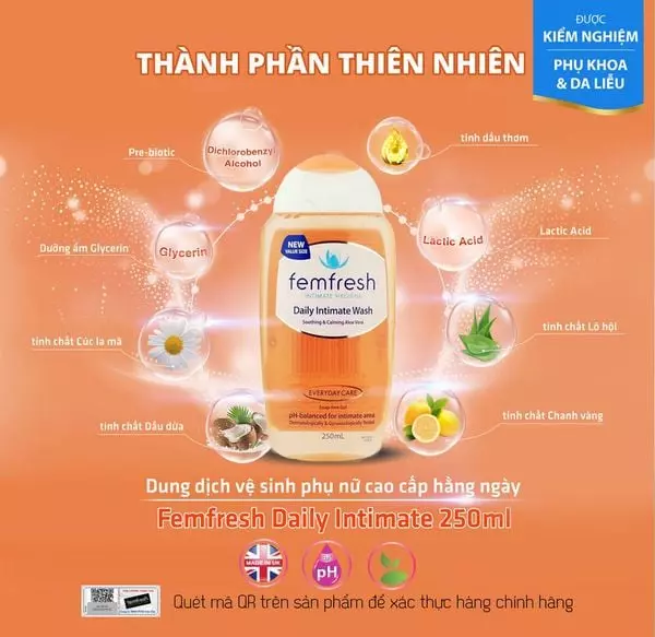 Dung dịch vệ sinh Femfresh màu cam