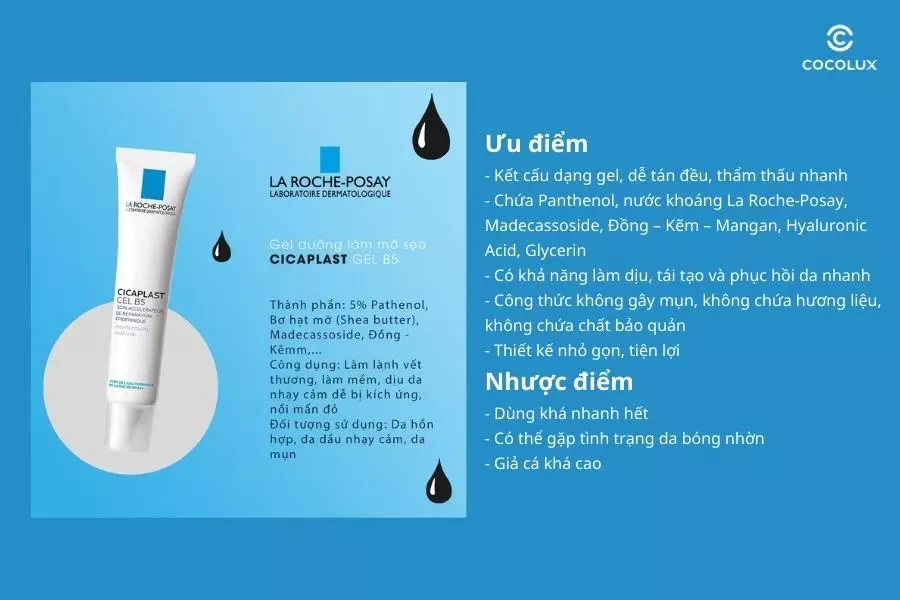 Công dụng của kem dưỡng La Roche-Posay Cicaplast Gel B5 40ml