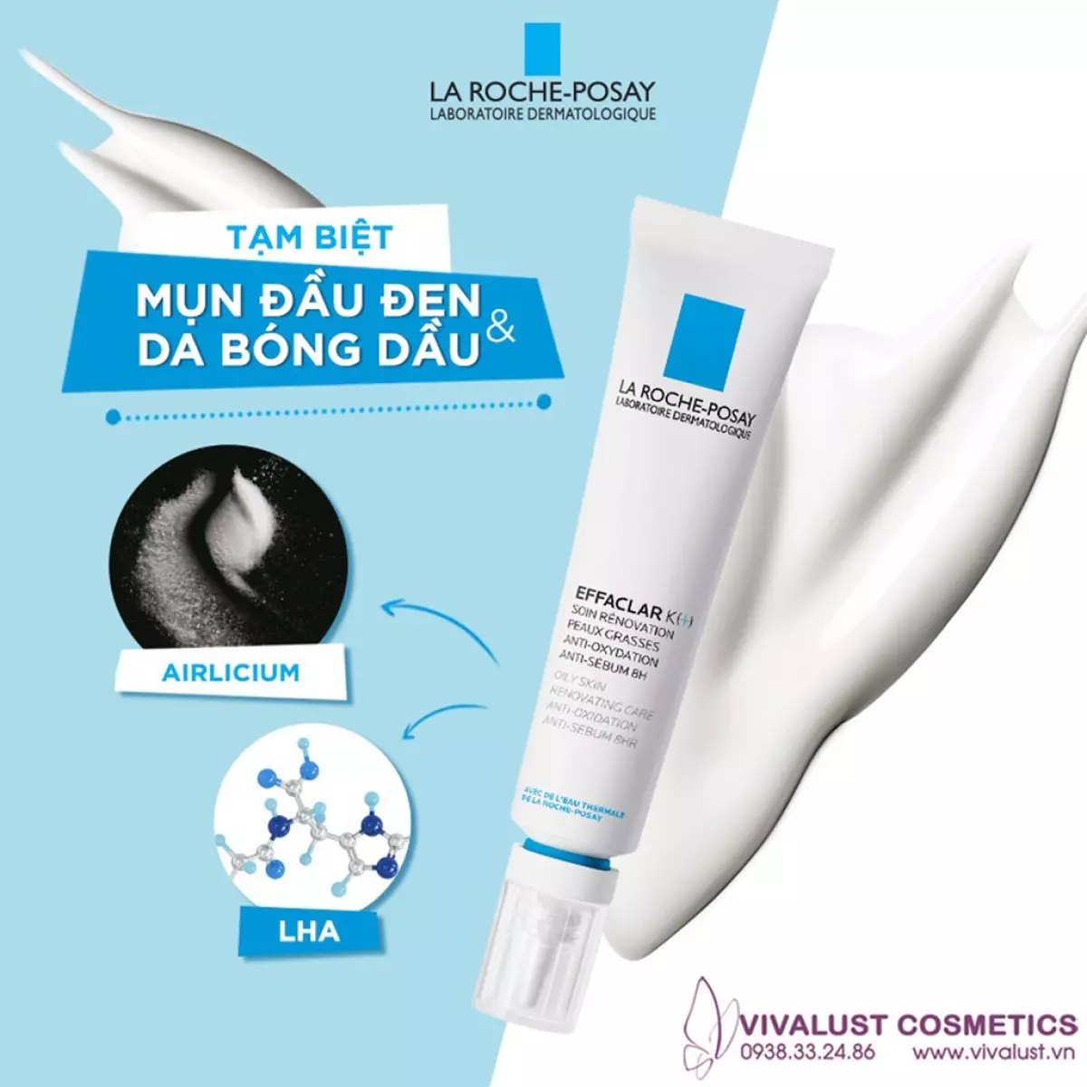 Thành phần an toàn và lành tính, mang lại hiệu quả cao của kem dưỡng giảm bã nhờn La Roche Posay