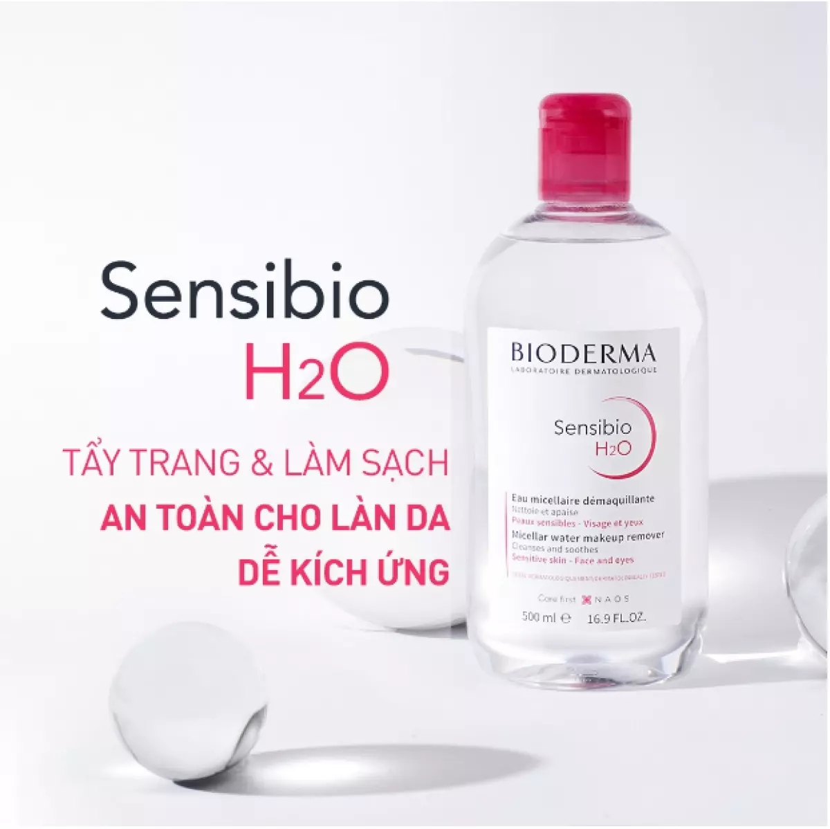 Tẩy trang Bioderma hồng