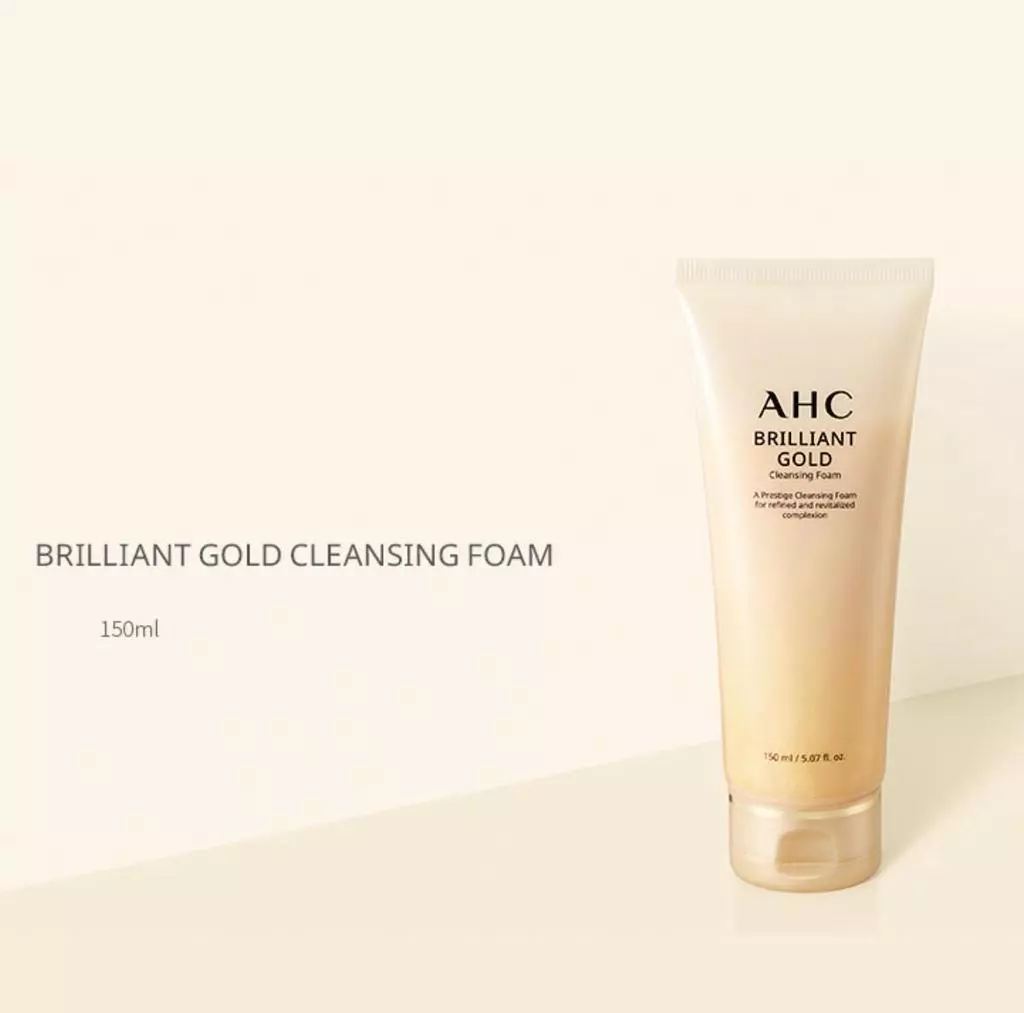 Buy AHC Brilliant Gold Cleansing Foam 150ml at affordable prices — free shipping, real reviews with photos — Joom