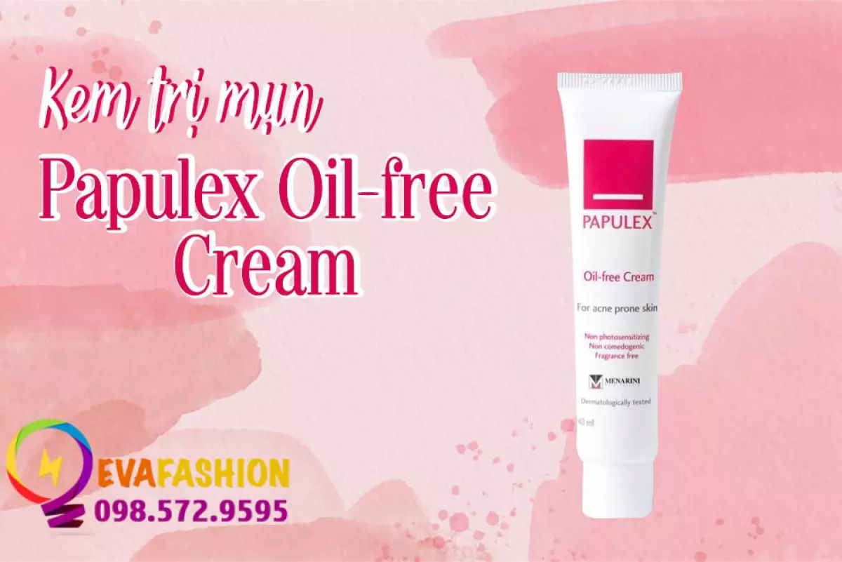 Kem giảm nhờn, trị mụn Papulex Oil-free Cream