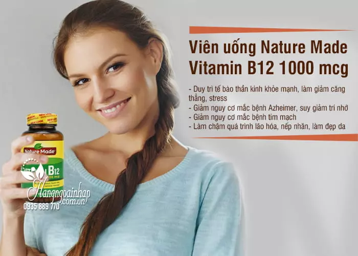 Viên uống Nature Made Vitamin B12 1000 mcg hộp 400 viên của Mỹ