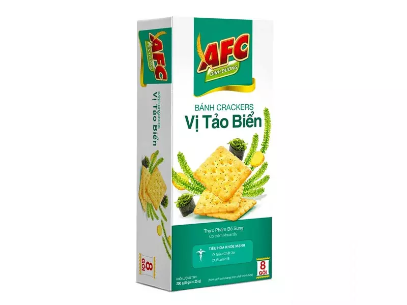 Bánh cracker vị tảo biển AFC hộp 200g