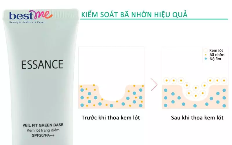 Essance Veil Fit Green Base có tác dụng tạo một lớp bảo vệ cho da