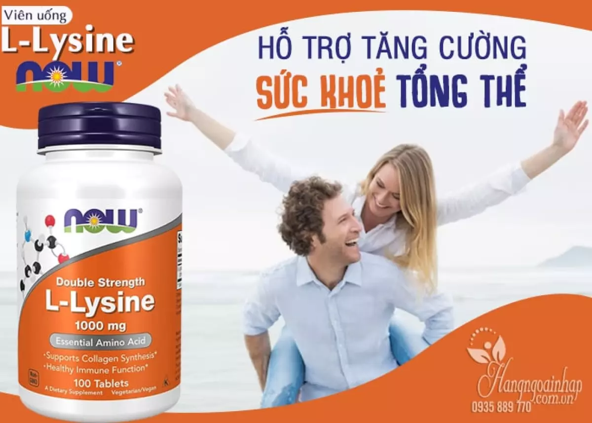 Viên uống L-Lysine 1000mg Now