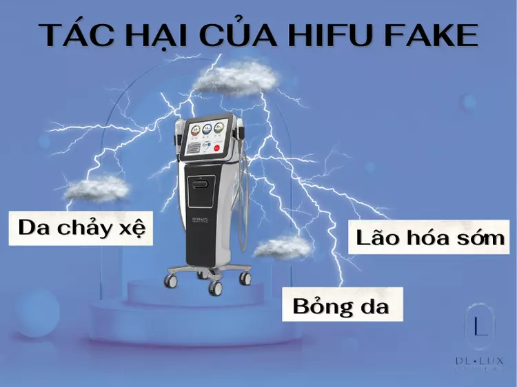 hình máy và chữ tác hại của nâng cơ hifu